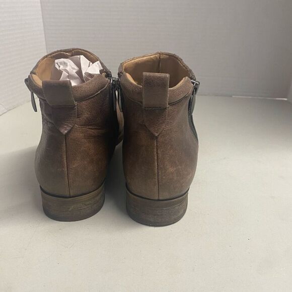 FRANCO SARTO Women’s Keegan Leather Brown Boots  Size 7M Side Zip SEE DESCRIPTIO - Picture 9 of 13